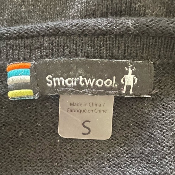 Smartwool Women's Shadow Pine Colorblock Sweater Black Heather Small - Picture 5 of 12